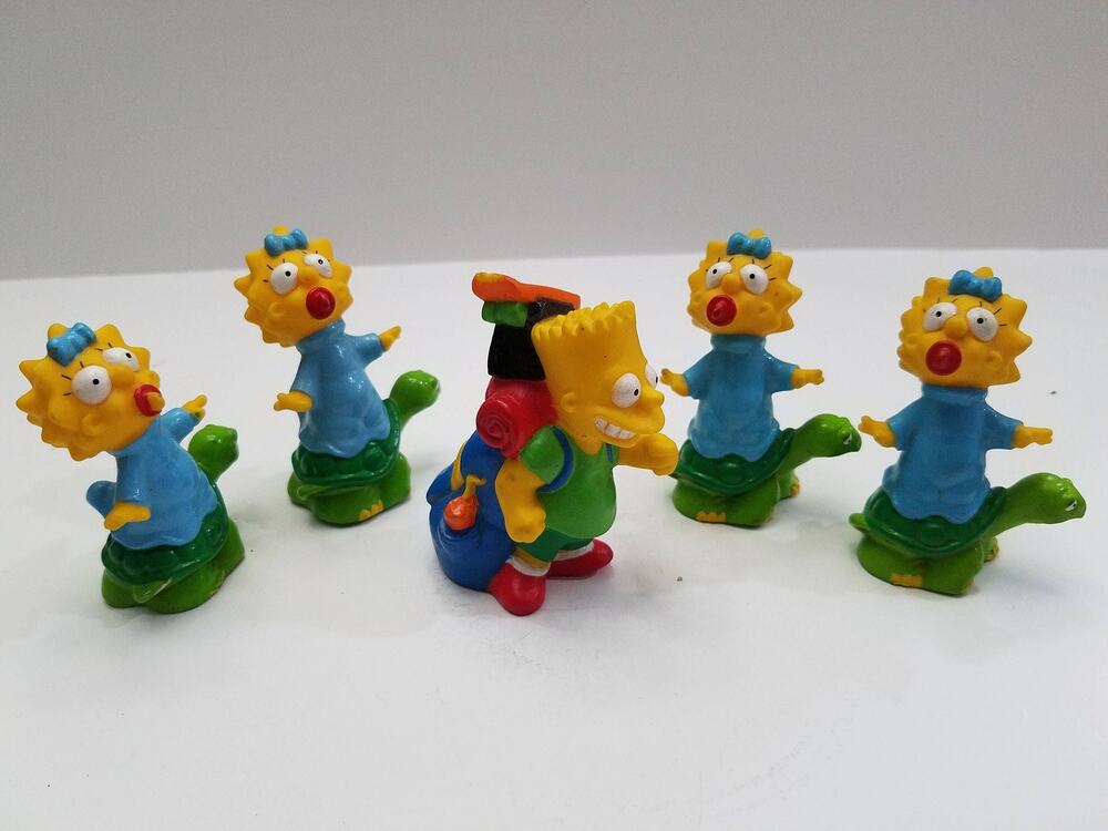 Vintage Maggie and Bart Simpson Toys
